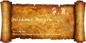 Holdampf Martin névjegykártya